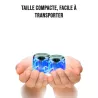 Pack d'enceinte BT 2pcs WE, 5W*2 BT 5,0, Lecteur de carte Micro SD Batterie 1000mAh/pc, Aux in TWS, effect LED, noir