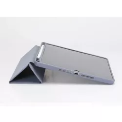 Etui folio WE pour tablette iPad 10.2 - Coloris violet/lila - Fonction support - Dos transparent - Support stylet - 7/8/9 GEN