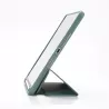Etui folio WE pour tablette iPad 10.2 - Coloris vert sapin - Fonction support - Dos transparent - Support stylet - 7/8/9 GEN