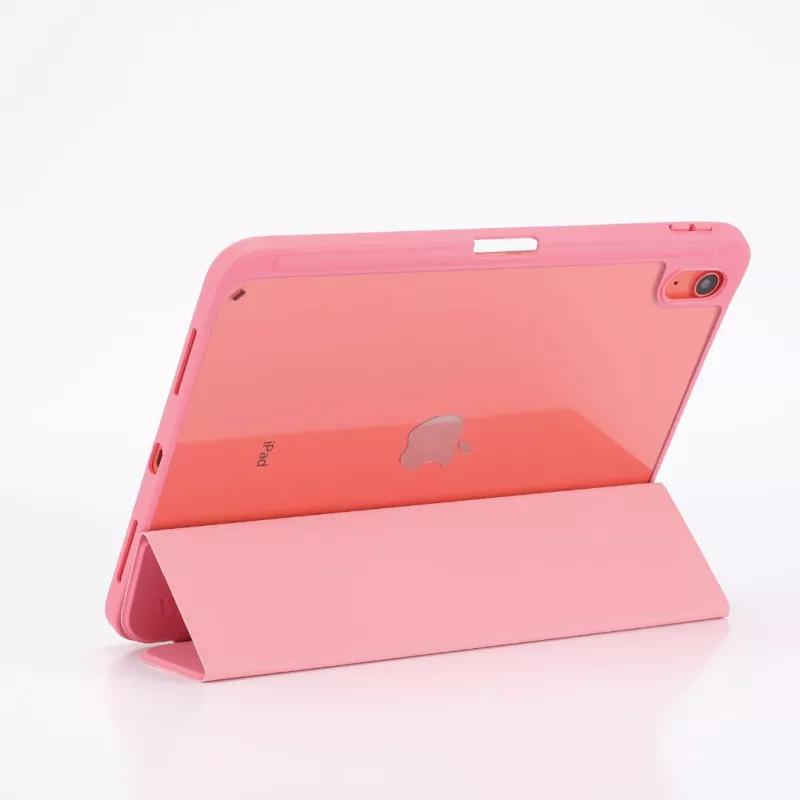 Etui folio WE pour tablette iPad 10.9" (iPad 10 2022 / iPad 11 2025 / iPad 12 2026) - Coloris Rose - Fonction support - Dos…