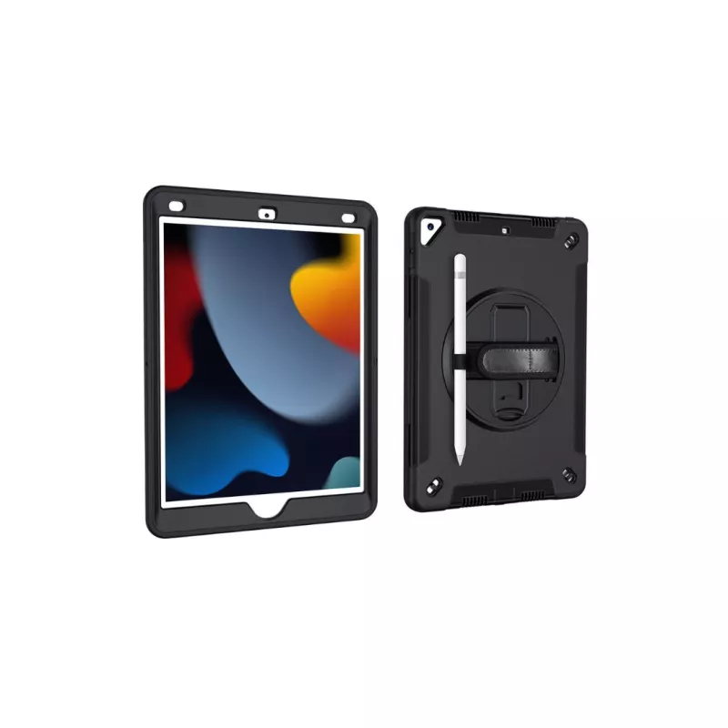 WE Etui antichocs pour iPad 10.2 (7/8/9th generation) avec poignée rotative, porte-stylet, protection écran, fonction support…