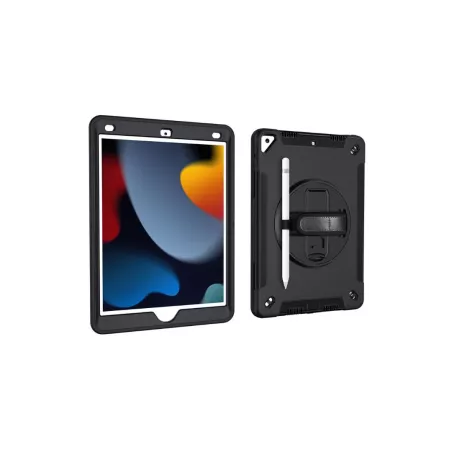 WE Etui antichocs pour iPad 10.2 (7/8/9th generation) avec poignée rotative, porte-stylet, protection écran, fonction support…