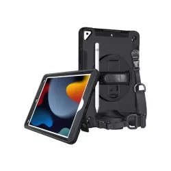 WE Etui antichocs pour iPad 10.2 (7/8/9th generation) avec poignée rotative, porte-stylet, protection écran, fonction support…