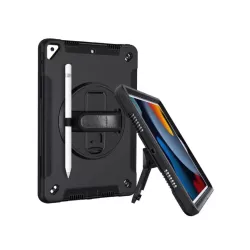 WE Etui antichocs pour iPad 10.2 (7/8/9th generation) avec poignée rotative, porte-stylet, protection écran, fonction support…
