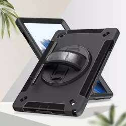 WE Etui antichocs pour Samsung Galaxy Tab A8 10.5 (2021) avec poignée rotative, porte-stylet, protection écran, fonction…