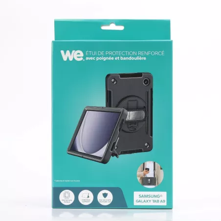 WE Etui antichocs pour Samsung Galaxy Tab A9 8.7 (2023/2025) avec poignée rotative, porte-stylet, protection écran, fonction…