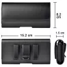 WE Etui de protection MAGNETIQUE UNIVERSEL L jusquà 5.5 - Avec attache ceinture