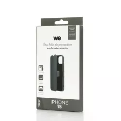 WE Etui folio FERMETURE AIMANTEE APPLE AIPHONE 15