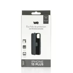 WE Etui folio FERMETURE AIMANTEE APPLE AIPHONE 15 PLUS