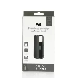 WE Etui folio FERMETURE AIMANTEE APPLE AIPHONE 15 PRO