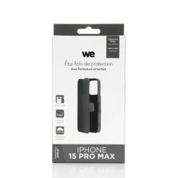 WE Etui folio FERMETURE AIMANTEE APPLE AIPHONE 15 PRO MAX