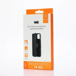 WE Etui folio FERMETURE AIMANTEE XIAOMI REDMI NOTE 14 5G noir