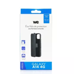 WE Etui folio FERMETURE AIMANTEE SAMSUNG GALAXY A14 4G/5G Noir