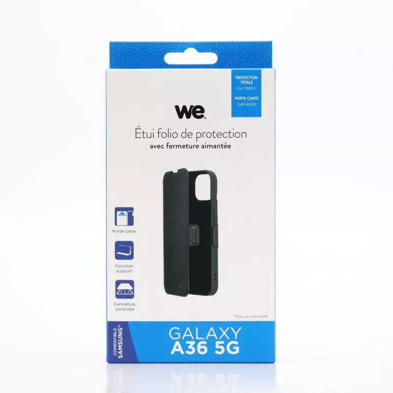WE Etui folio FERMETURE AIMANTEE SAMSUNG A36 5G noir