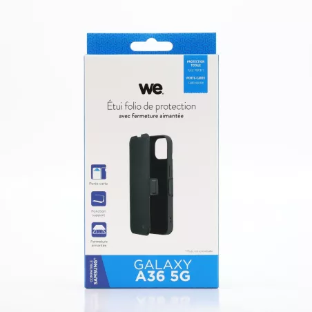 WE Etui folio FERMETURE AIMANTEE SAMSUNG A36 5G noir
