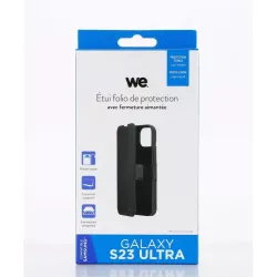WE Etui folio FERMETURE AIMANTEE SAMSUNG GALAXY S23 ULTRA Noir