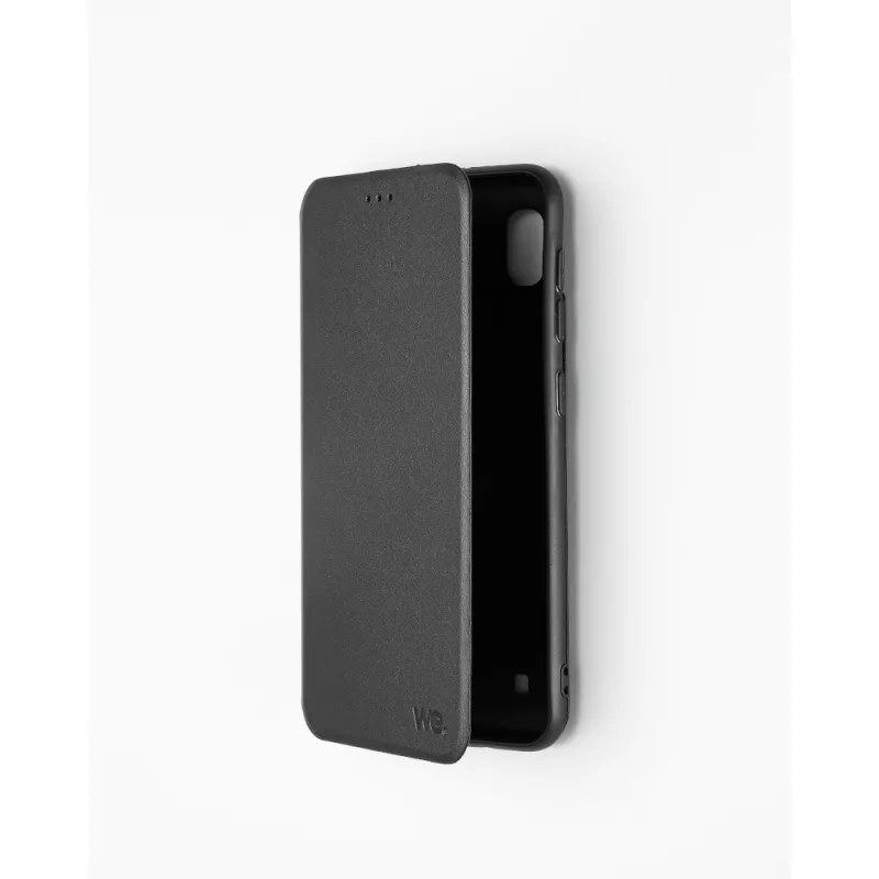 WE Etui folio CLASSIQUE SAMSUNG GALAXY A10 Noir - Avec fen2e