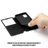 Folio avec fenêtre - Galaxy A40 Noir Accès caméra - Léger - Flexible