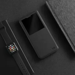Folio avec fenêtre - Galaxy A40 Noir Accès caméra - Léger - Flexible