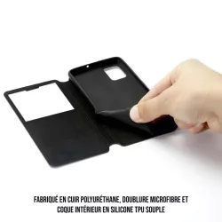 WE Etui folio CLASSIQUE SAMSUNG GALAXY J6 Noir - Avec fen2e