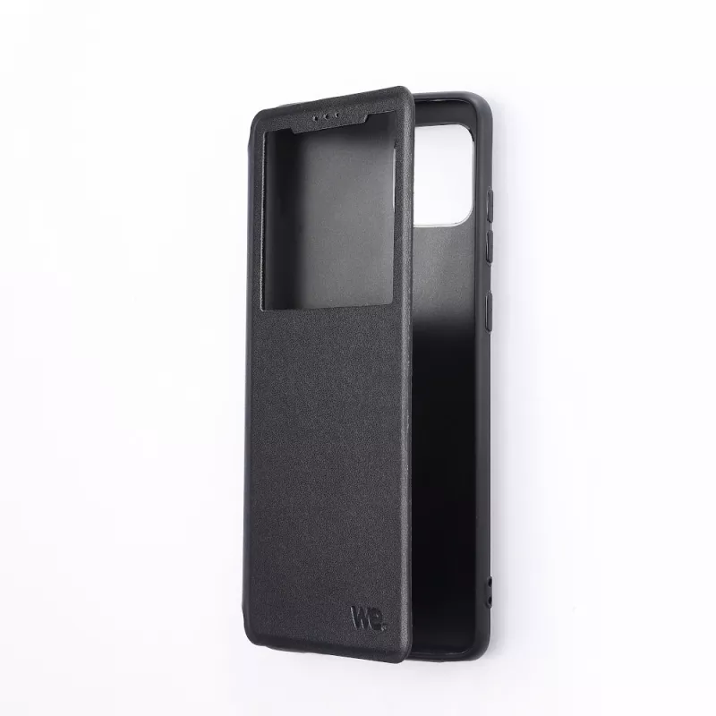 WE Etui folio CLASSIQUE HUAWEI MATE 20 Noir - Avec fen2e