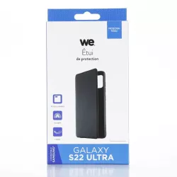 WE Etui folio CLASSIQUE SAMSUNG S22 ULTRA Noir