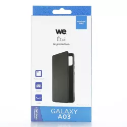 WE Etui folio CLASSIQUE SAMSUNG GALAXY A03 Noir