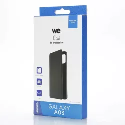 WE Etui folio CLASSIQUE SAMSUNG GALAXY A03 Noir