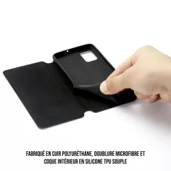 WE Etui folio CLASSIQUE SAMSUNG GALAXY A12 Noir