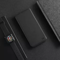 WE Etui folio CLASSIQUE SAMSUNG GALAXY A12 Noir