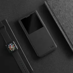 WE Etui folio CLASSIQUE SAMSUNG GALAXY A21S Noir
