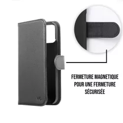 WE Etui folio MAGNETIQUE APPLE IPHONE 12 MINI Noir