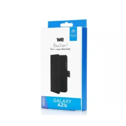 WE Etui folio MAGNETIQUE SAMSUNG GALAXY A21S Noir