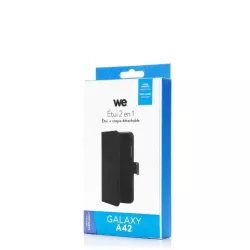 WE Etui folio MAGNETIQUE SAMSUNG GALAXY A42 Noir