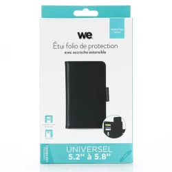 WE Etui de protection UNIVERSEL PINCE - L - 5.2 à 5.8 Noir