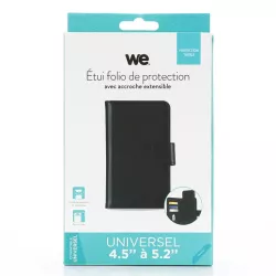 WE Etui de protection UNIVERSEL PINCE - M - 4.5 à 5.2 Noir