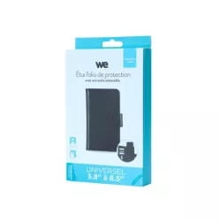 WE Etui de protection UNIVERSEL PINCE - XL - 5.8 à 6.5 Noir