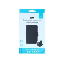WE Etui de protection UNIVERSEL PINCE - XL - 5.8 à 6.5 Noir