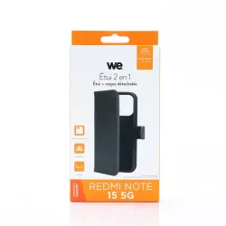 WE Etui folio MAGNETIQUE XIAOMI REDMI NOTE 15 4G/5G noir