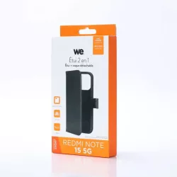 WE Etui folio MAGNETIQUE XIAOMI REDMI NOTE 15 4G/5G noir