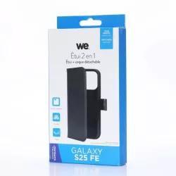 WE Etui folio MAGNETIQUE SAMSUNG GALAXY S25FE Noir