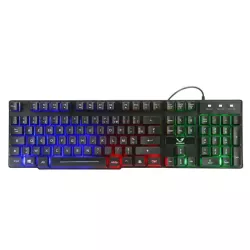 Pack Gamer 4-en-1 filaire pr PC Casque micro rétro-éclairé + clavier avec LED RGB 19 touches anti-ghosting + souris…