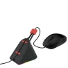 WE GAMIUM Bungee pour souris / Système de gestion de câble pour souris - avec rétro-éclairage - Pied en caoutchouc - Noir