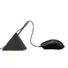 WE GAMIUM Bungee pour souris / Système de gestion de câble pour souris - avec rétro-éclairage - Pied en caoutchouc - Noir