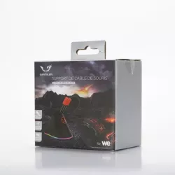 WE GAMIUM Bungee pour souris / Système de gestion de câble pour souris - avec rétro-éclairage - Pied en caoutchouc - Noir