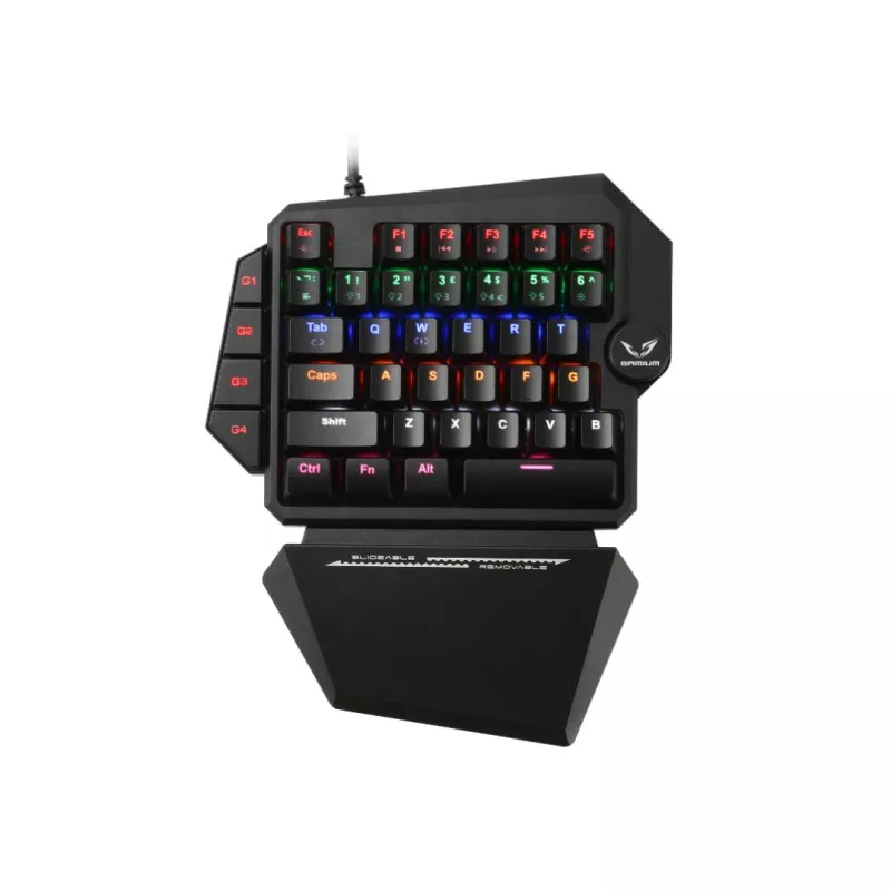 WE Gamium - Clavier Gamer Filaire Mécanique Format 1 Main - 35 touches - 4 touches Macro - Red Switch - Rétro-éclairage…