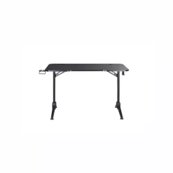 WE Gamium Bureau gamer avec support casque et gobelet - structure en métal - plateau en fibre de carbone / effet texturé…