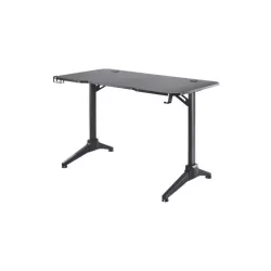 WE Gamium Bureau gamer avec support casque et gobelet - structure en métal - plateau en fibre de carbone / effet texturé…