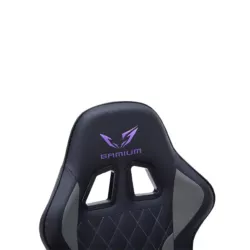 Fauteuil gaming GAMIUM Altar, finition PU diamant, accoudoirs fixes, 5 roues, vérin classe 3 100mm, coussins tête et lombaires…