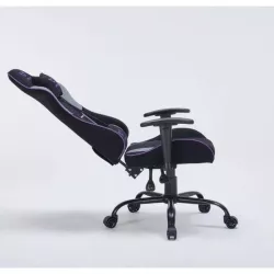Fauteuil gaming GAMIUM Nyros, finition tissu nid d'abeille, accoudoirs réglables, 5 roues, vérin classe 3 100mm, coussins tête…